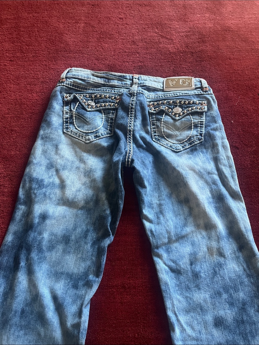 Virgin Jeans Vintage Y2K 2000 Blue Acid Wash Straight Distressed - Picture 12 of 15